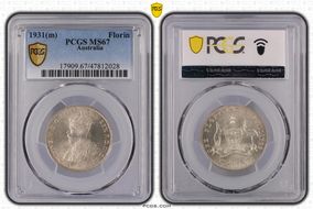 1931(m) Florin KM-27  Ag MS67