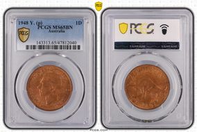 1948 Y. (p) 1D MS65BN