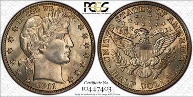 1911-S 50C MS66