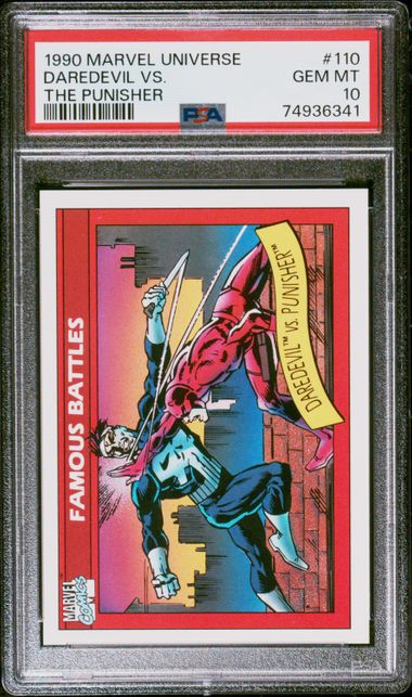 1990 Marvel Universe The Punisher #110 Daredevil vs. PSA 10 on