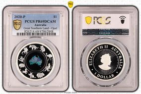 2020-P $1 Great Southern Land - Opal PR69DCAM