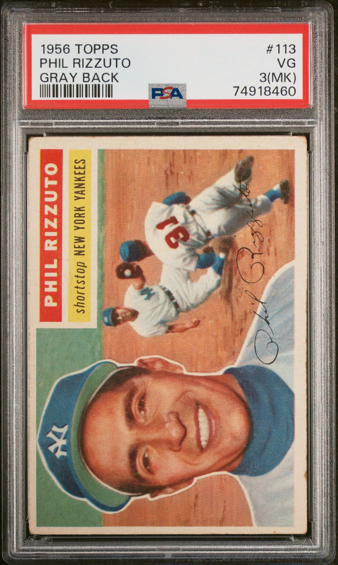 1956 Topps TOPPS GRAY BACK #113 Phil Rizzuto front