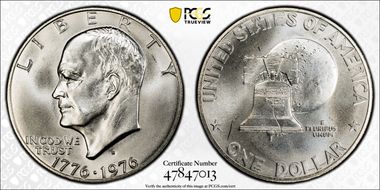 1976-S $1 Silver MS68