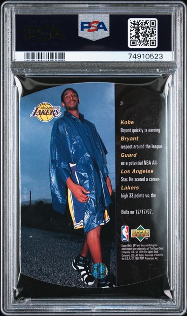 1997 Spx Kobe Bryant #21 (Silver) Ex-Mt 6 back