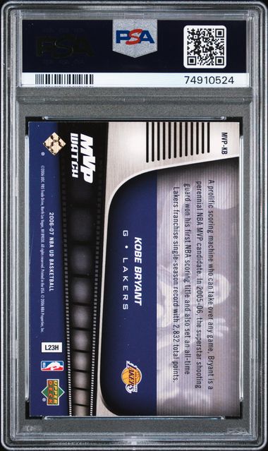 2006 Upper Deck Mvp Watch Kobe Bryant #Mvpkb (Mvp Watch-Gold) Nm-Mt 8 back