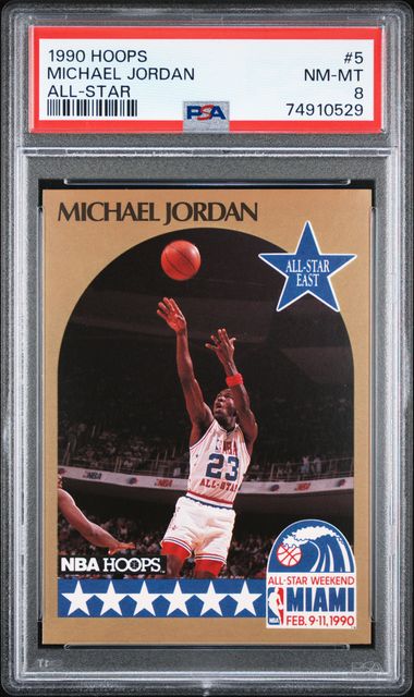 1990 Hoops Michael Jordan #5 (All-Star) Nm-Mt 8 front