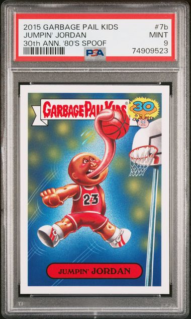 2015 Topps Garbage Pail Kids 30th ANN. '80'S SPOOF #7B Jumpin' Jordan front
