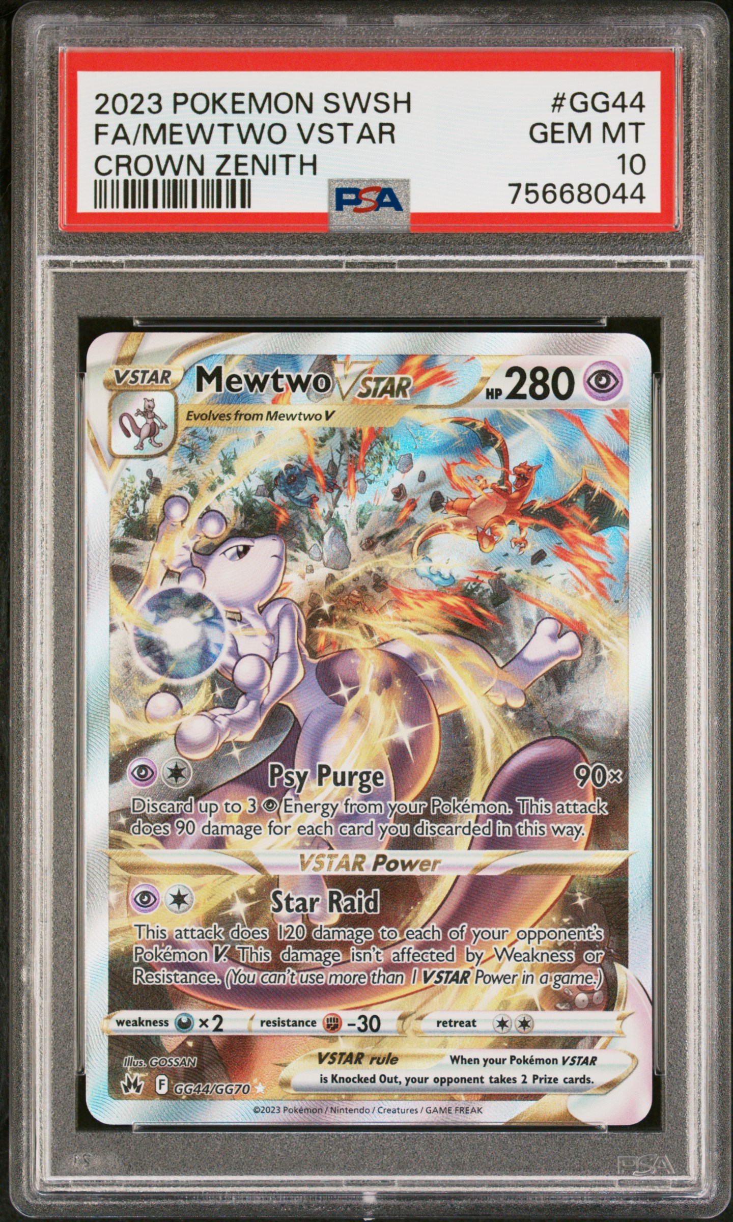 Mewtwo VSTAR #GG44 Pokemon Crown Zenith PSA + CGC Pop Report: Rarity vs Price 2026
