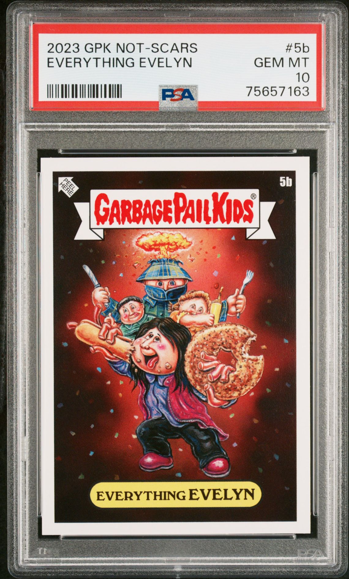 2023 Topps GARBAGE PAIL KIDS NOT-SCARS #5B Everything Evelyn front