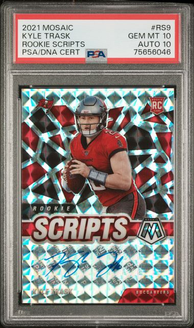 2021 Panini Mosaic Rookie Scripts RS9 Kyle Trask Rookie Card