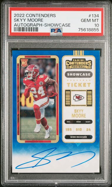 2022 Panini Contenders Skyy Moore #134 (Autograph-Showcase) Gem Mt 10 front