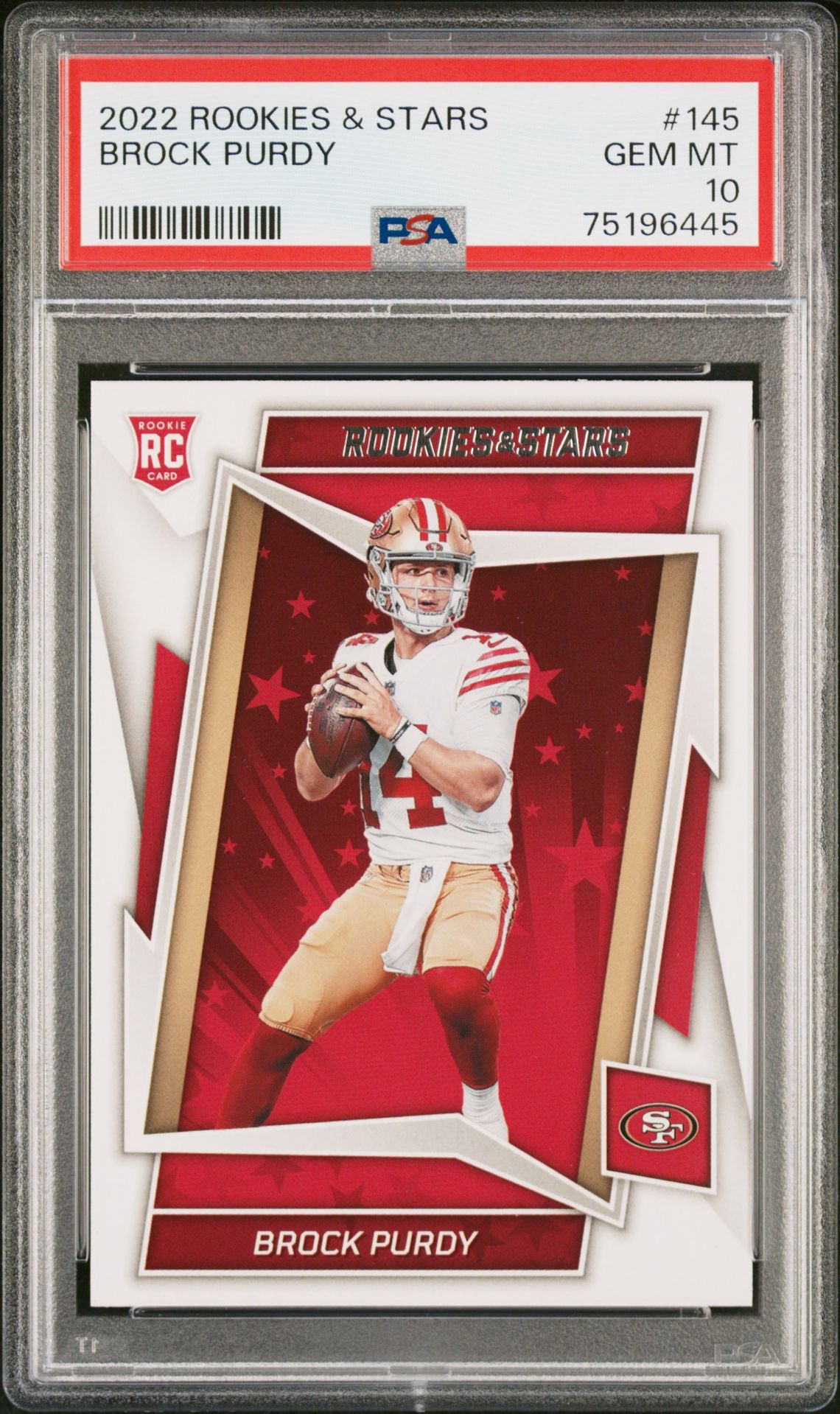 2022 Panini Rookies & Stars Brock Purdy #145 Gem Mt 10 front