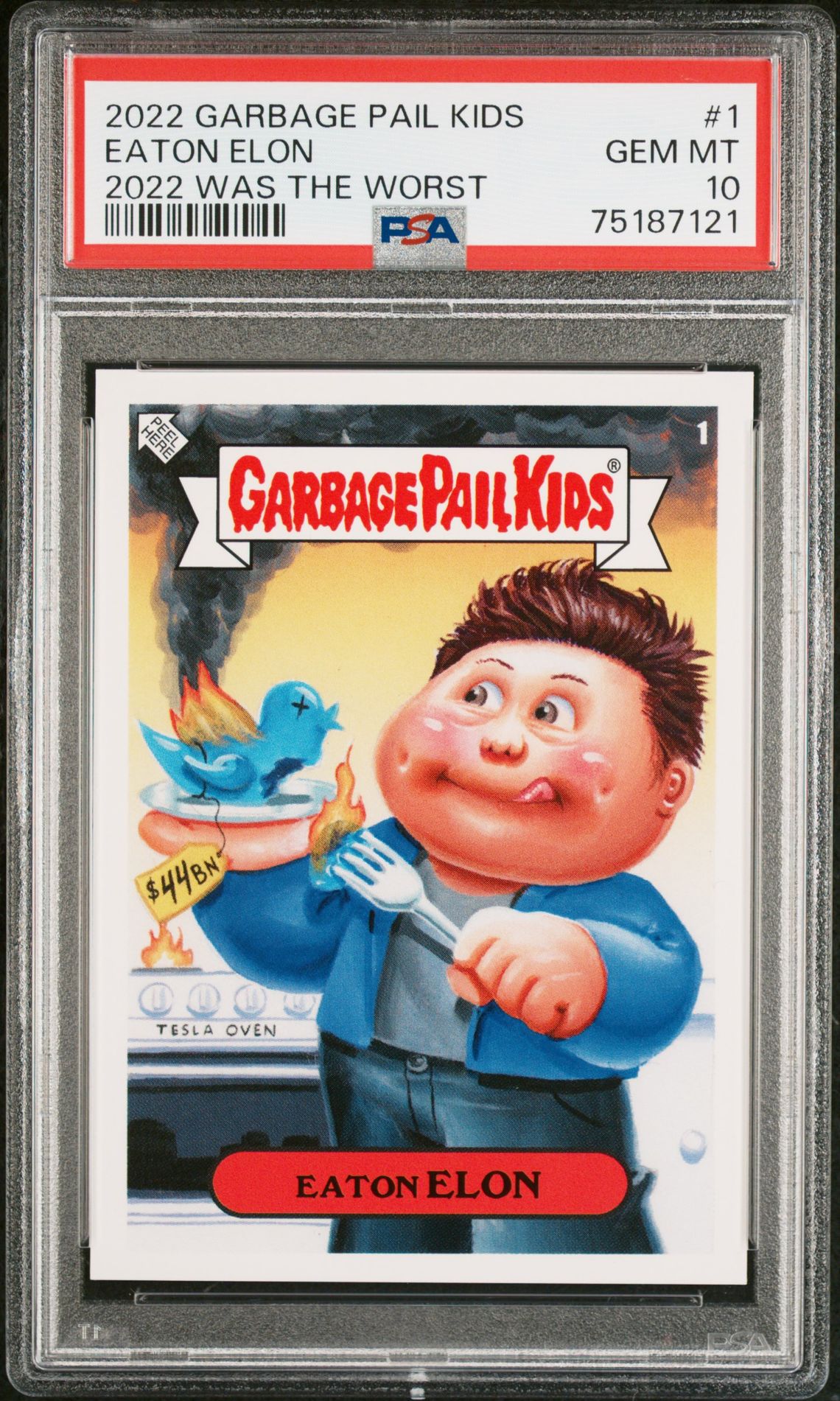 2022 Garbage Pail Kids GARBAGE PAIL KIDS 2022 WAS THE WORST #1 Eaton Elon front
