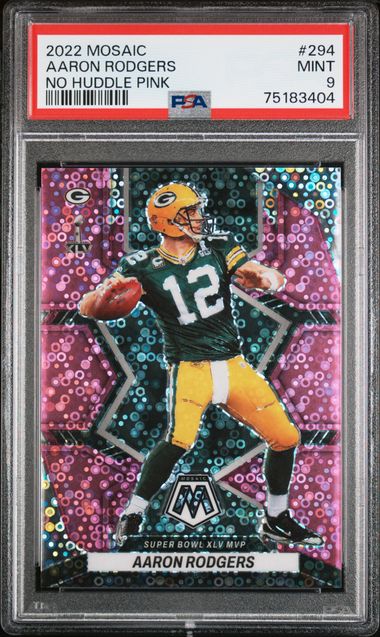 Aaron Rodgers Autographed 2018 Panini Kaboom Signed Card #AR Auto Grad