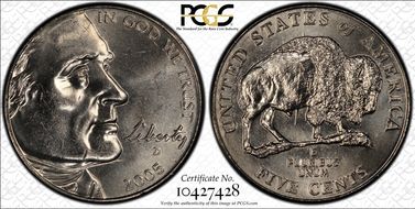 2005-D 5C Speared Bison MS64