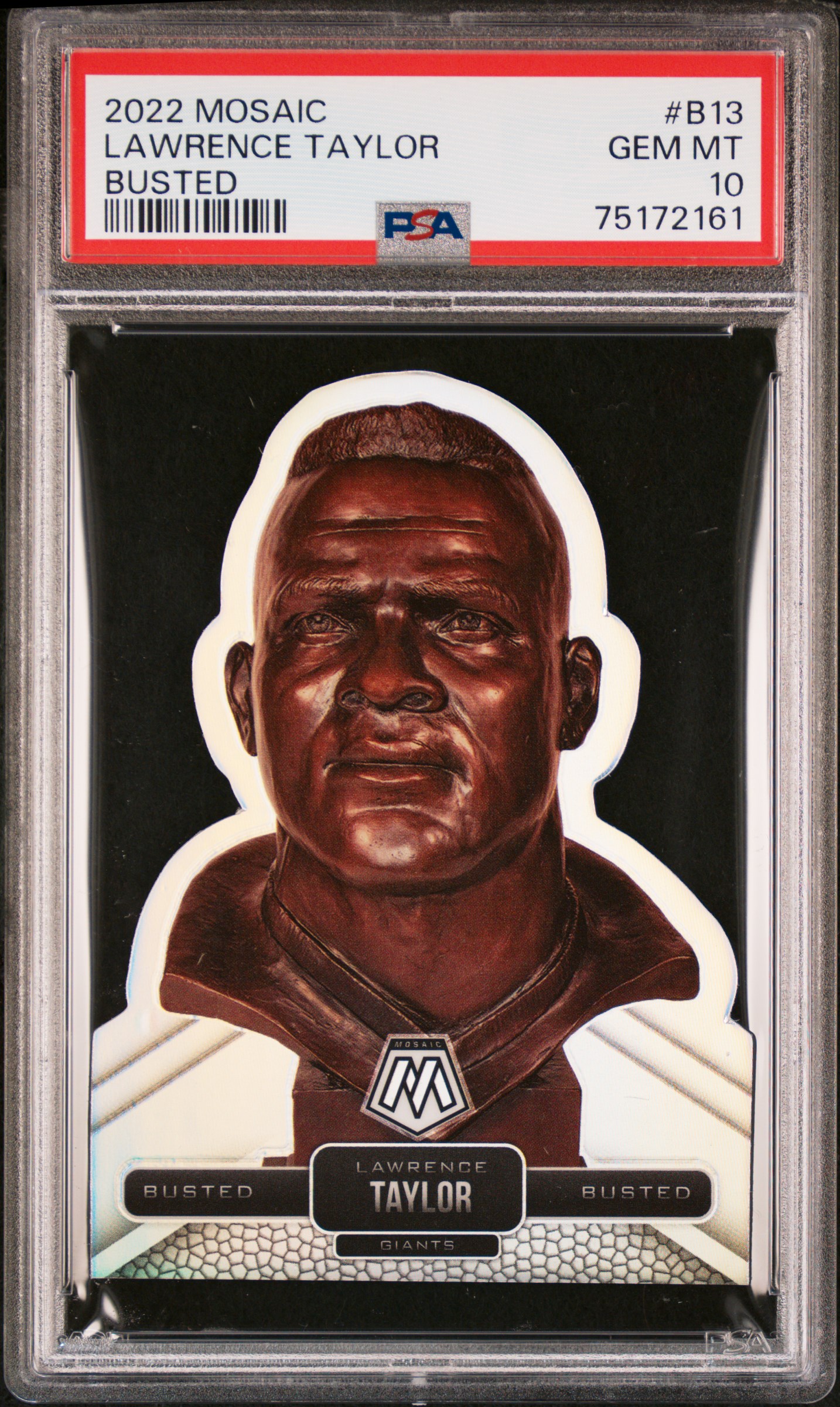 2022 Panini Mosaic Busted B13 Lawrence Taylor – PSA GEM MT 10