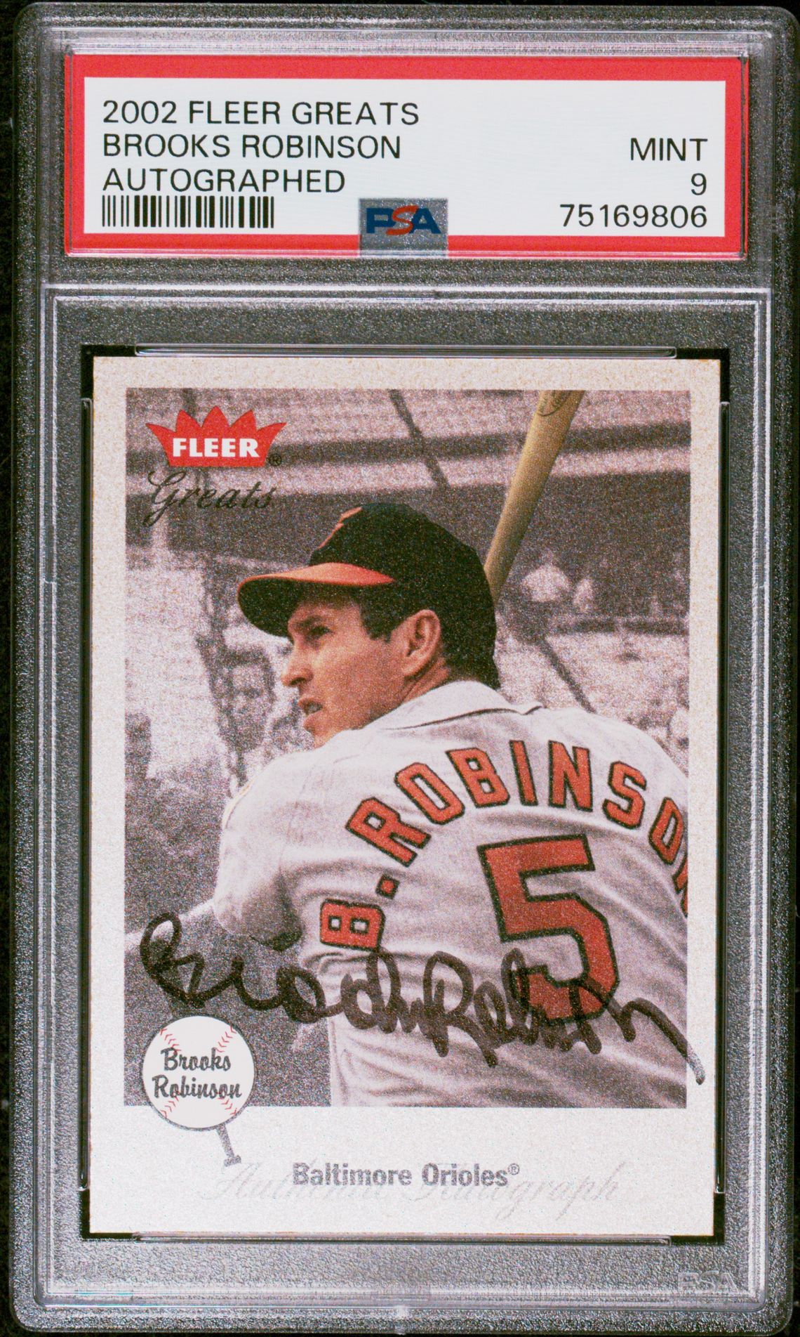2002 Fleer Fleer Greats Brooks Robinson front