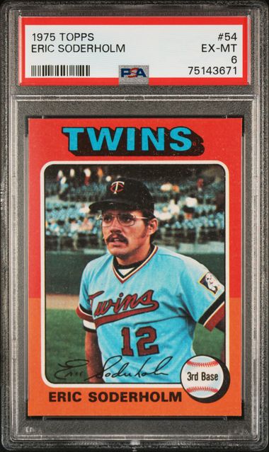 1975 TOPPS BASEBALL Card #54 ERIC SODERHOLM TWINS