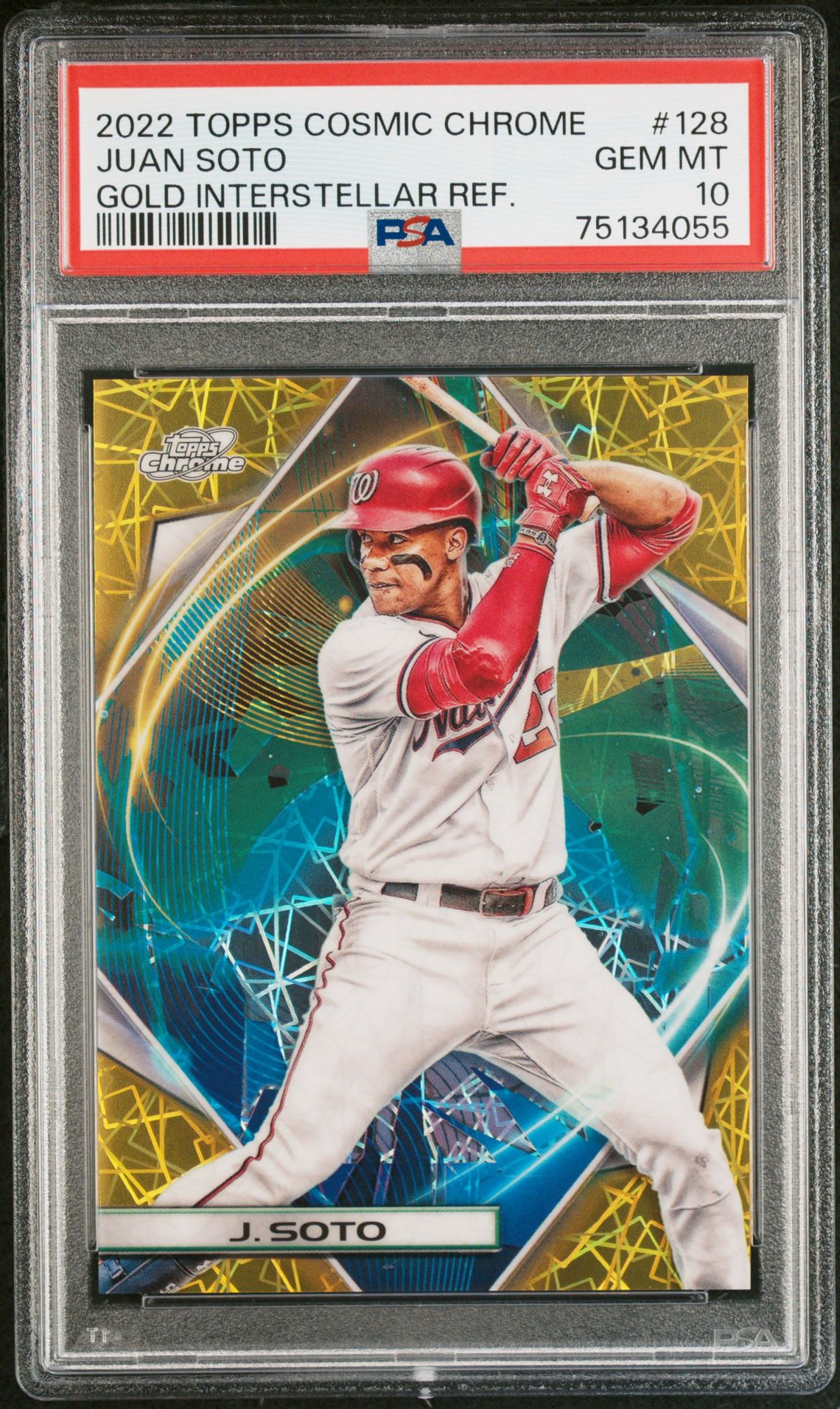 2022 Topps TOPPS COSMIC CHROME GOLD INTERSTELLAR REF. #128 Juan Soto front