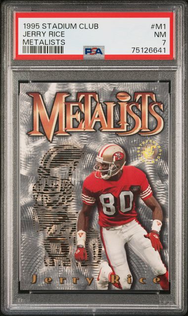 1995 Topps Stadium Club Metalists #M1 Jerry Rice - PSA NM 7 on Goldin  Auctions