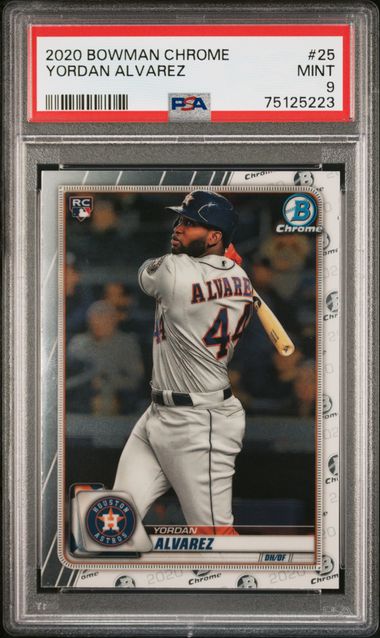 Yordan Alvarez Rookie Card 2020 Bowman #25 PSA 9