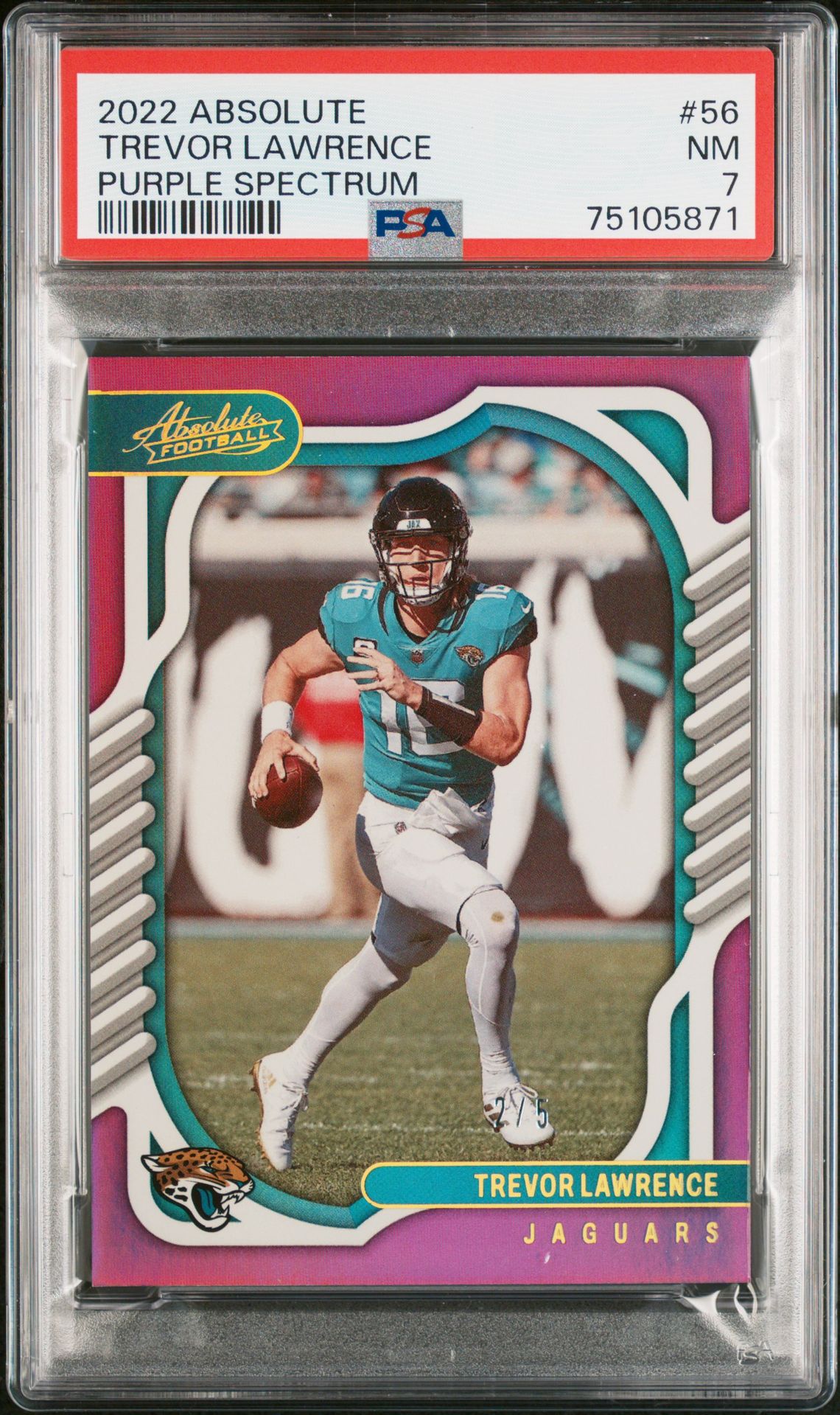 2022 Panini PANINI ABSOLUTE PURPLE SPECTRUM #56 Trevor Lawrence front