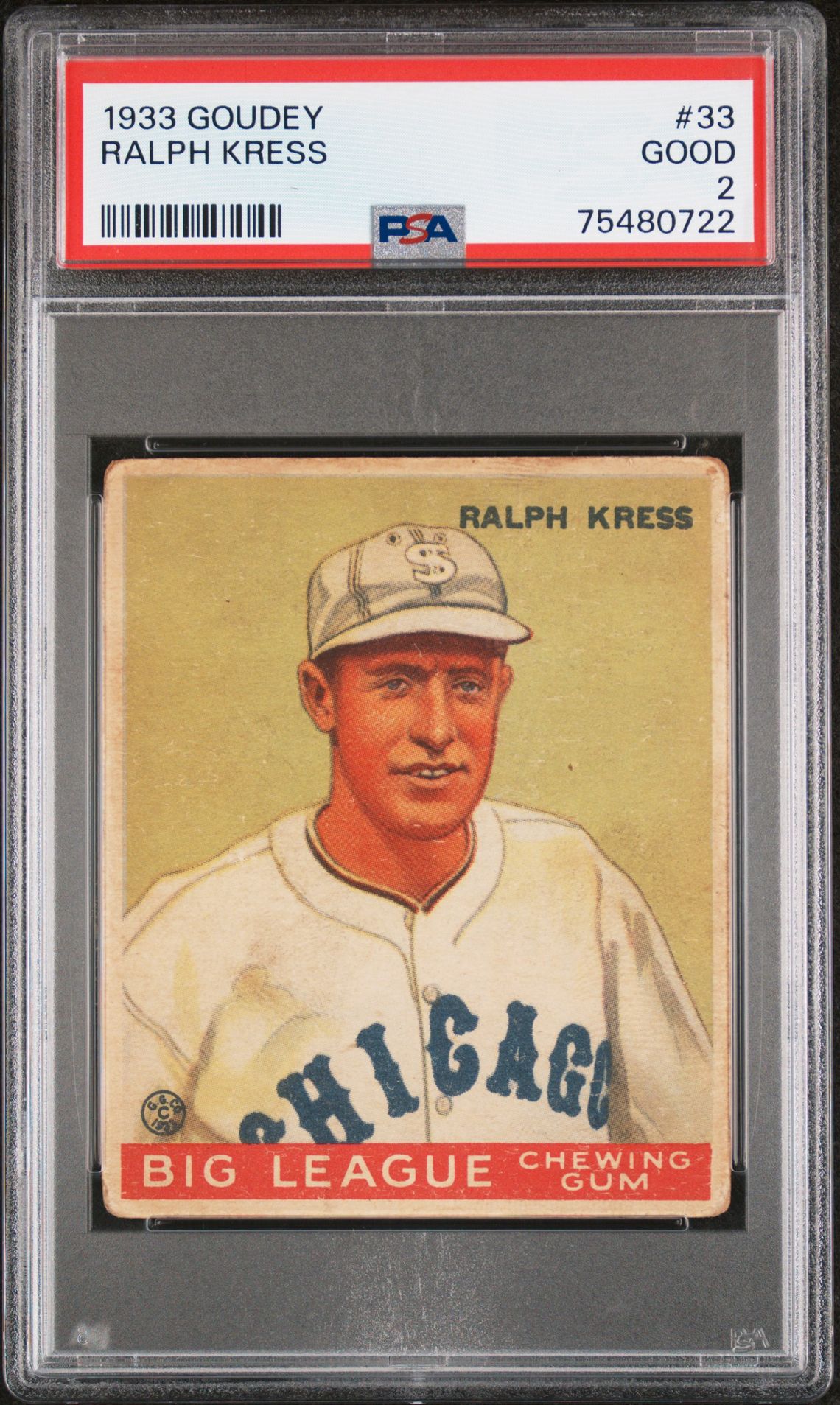 1933 Goudey GOUDEY #33 Ralph Kress front