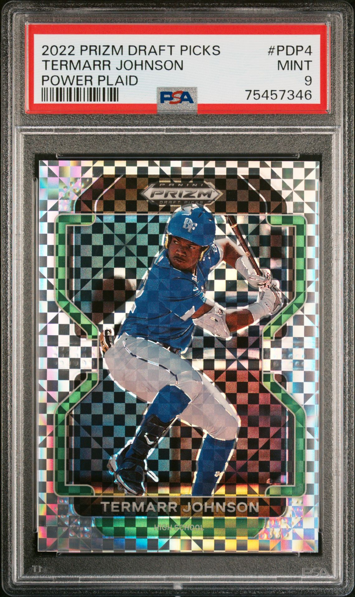 2022 Panini PANINI PRIZM DRAFT PICKS POWER PLAID #PDP4 Termarr Johnson front
