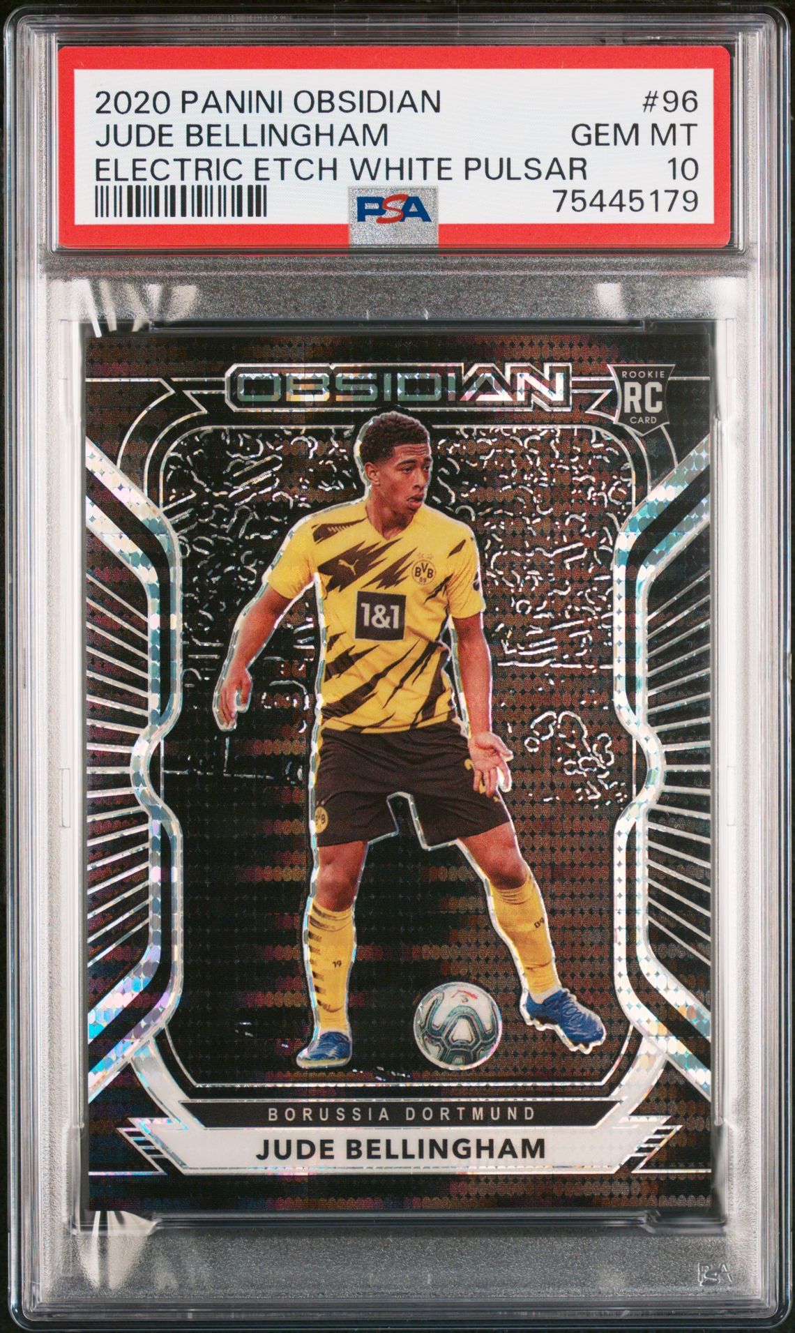 2020 Panini Obsidian Jude Bellingham #96 (Electric Etch White Pulsar) Gem Mt 10 front