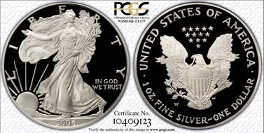 2006-W $1 Silver Eagle PR69DCAM