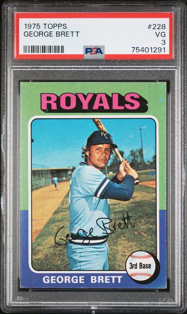 1975 Topps #228 George Brett Rookie Card - PSA NM-MT+ 8.5 on Goldin Auctions