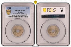 1922 10C Gad-286 F-138 Poissy MS66