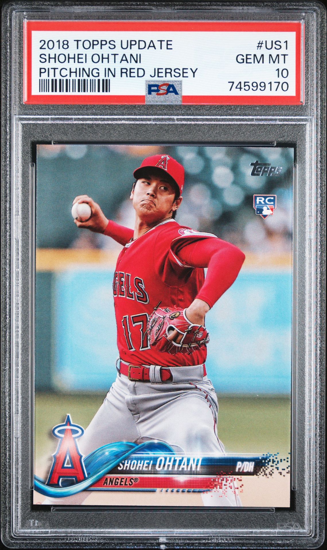 2018 Topps TOPPS UPDATE Red #US1 Shohei Ohtani front