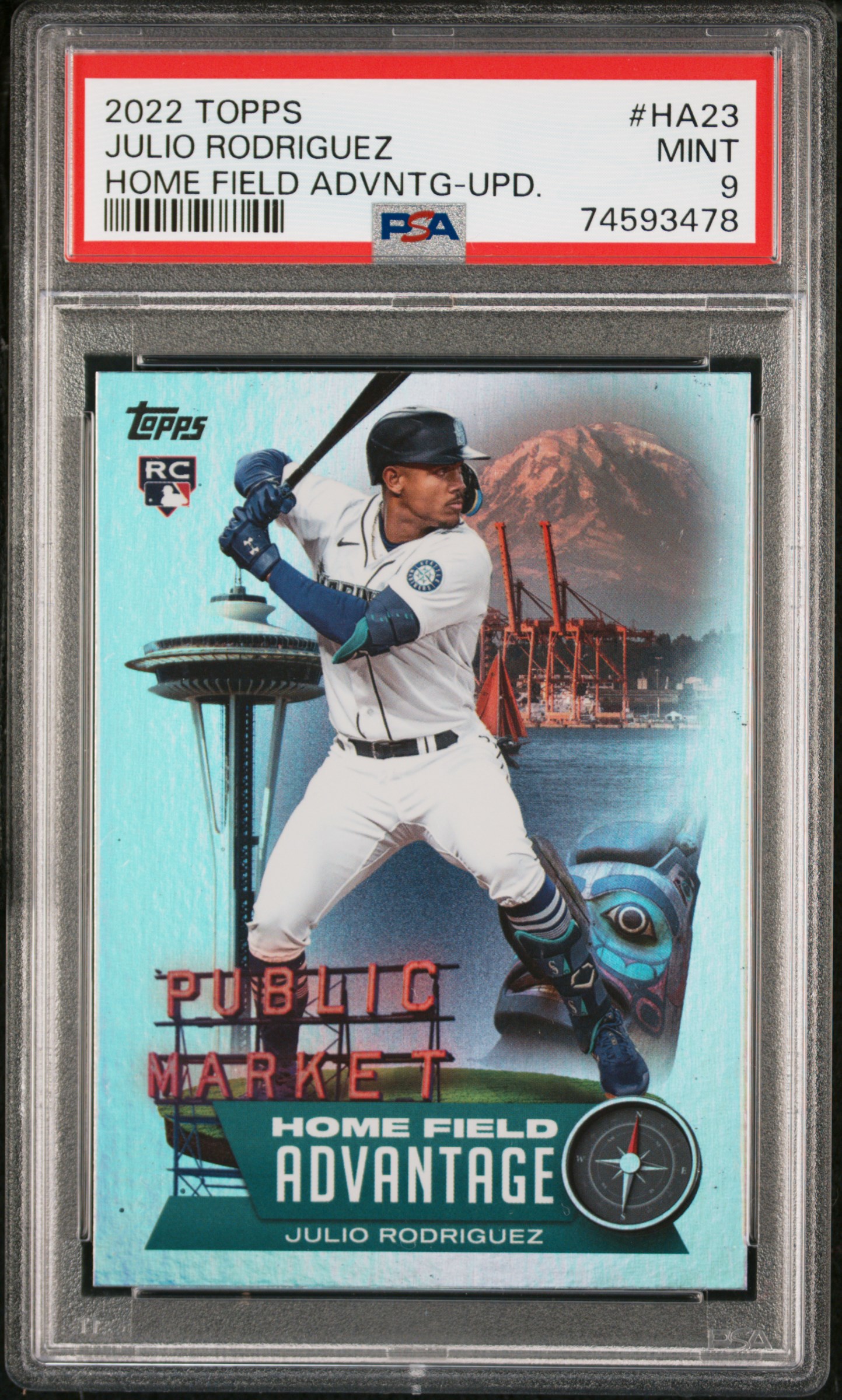 2022 Topps Home Field Advantage Julio Rodriguez #Ha23 (Home Field Advntg-Upd.) Mint 9 front