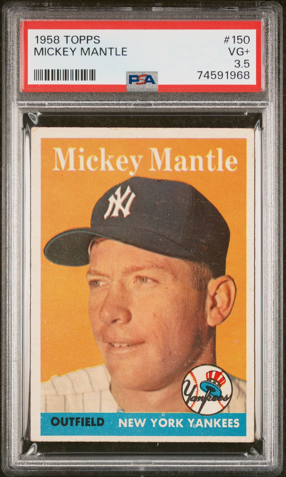 1958 Topps #150 Mickey Mantle front