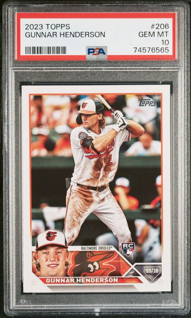 2023 Topps #206 Gunnar Henderson NM-MT RC Rookie Baltimore Orioles Baseball  Trading Card