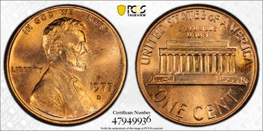 1977-D 1C MS66RD