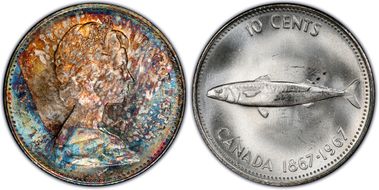1967 10C 0.800 Ag MS65