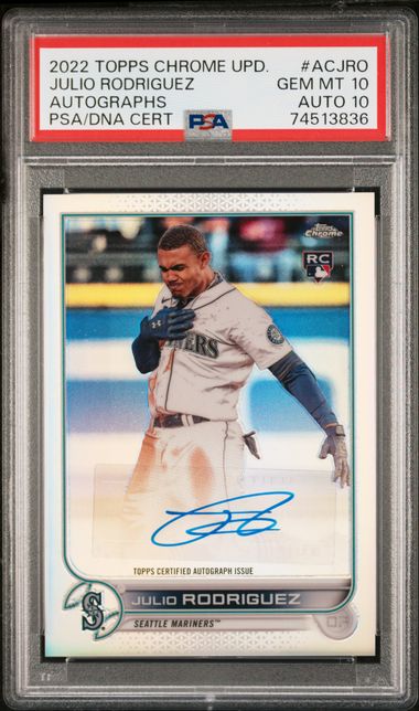 2022 Topps Topps Chrome #AC-JRO Update Autographs Julio Rodriguez ACJRO front