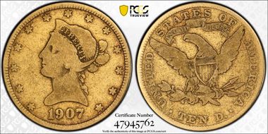 1907 $10 Liberty G4