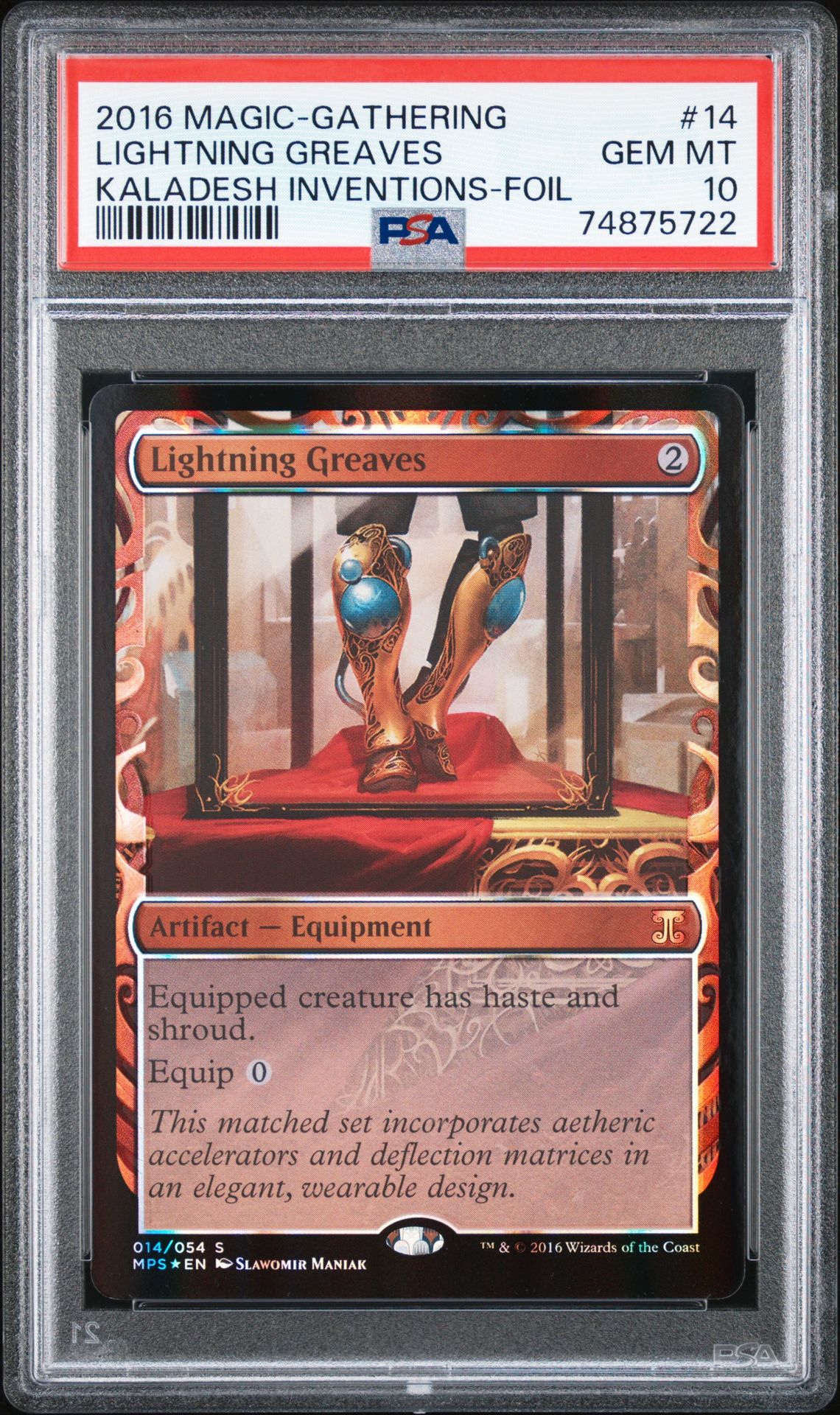 2016 MTG MAGIC THE GATHERING KALADESH INVENTIONS FOIL #14 Lightning Greaves front
