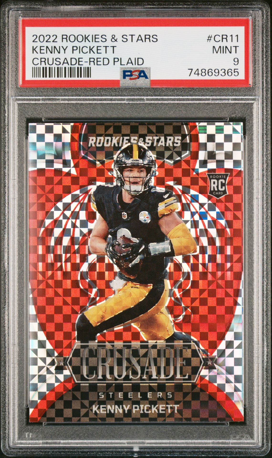 2022 Panini PANINI ROOKIES & STARS CRUSADE RED PLAID #CR11 Kenny Pickett front