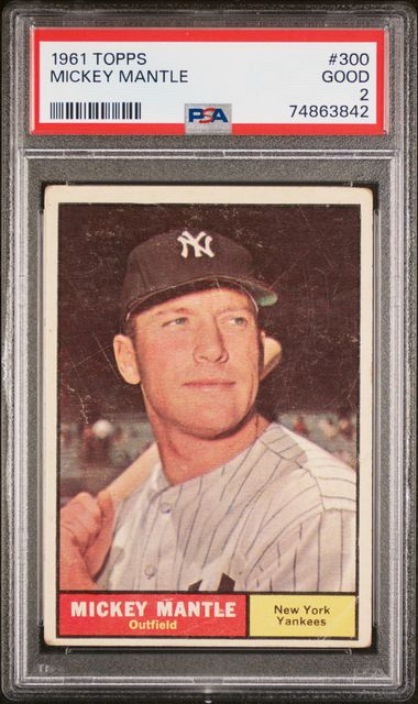 1957 Topps #95 Mickey Mantle Card, Rally