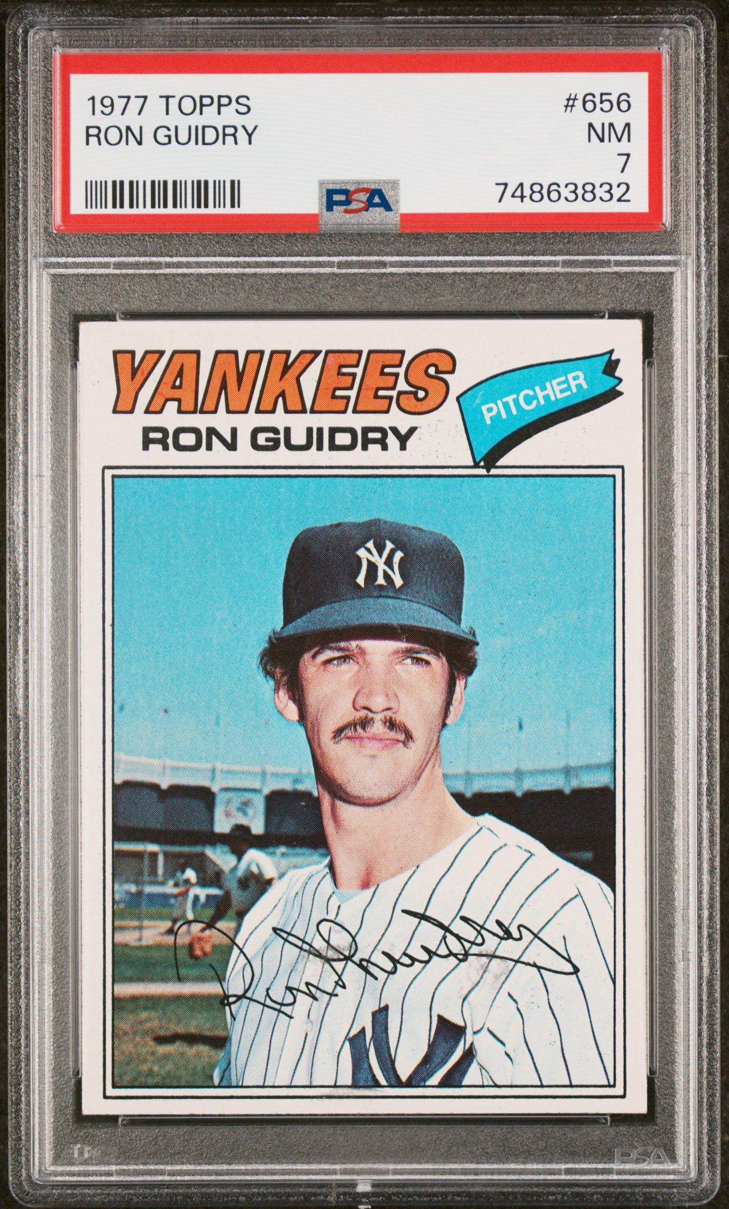 1977 Topps 656 Ron Guidry – PSA NM 7