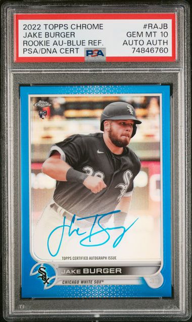 Jake Burger * 2022 Topps Chrome * Rookie Autograph * On-Card