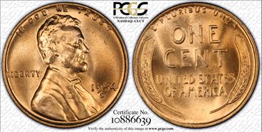 1954-D 1C MS66RD