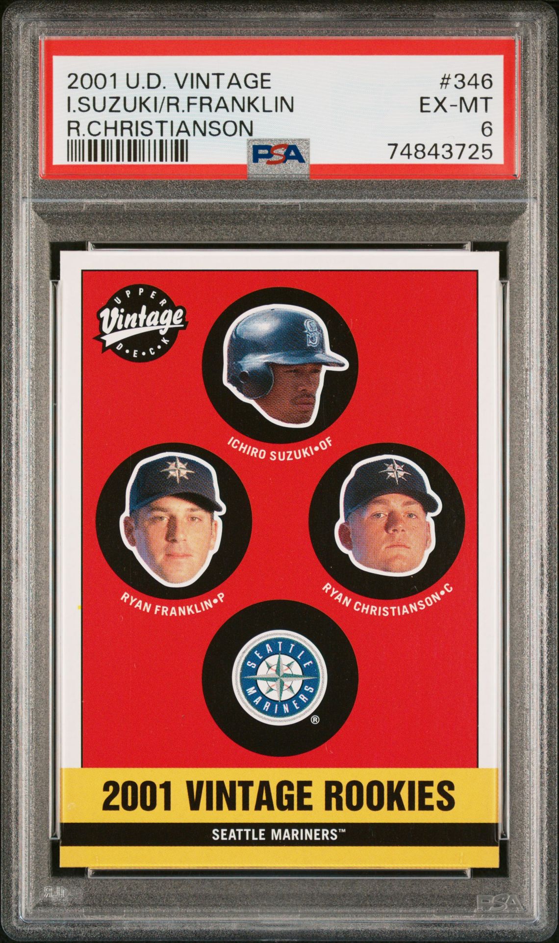 2001 Upper Deck UPPER DECK VINTAGE R.CHRISTIANSON #346 I.Suzuki/R.Franklin front