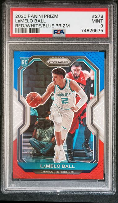 2020-21 Panini Prizm Red/White/Blue Prizm #278 LaMelo Ball Rookie Card –  PSA MINT 9 on Goldin Auctions
