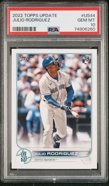 2022 Topps Holiday Julio Rodriguez Seattle Mariners Rookie Jersey Card Mint