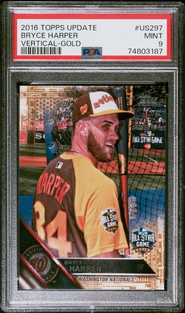 2016 Topps TOPPS UPDATE VERTICAL-GOLD #US297 Bryce Harper front